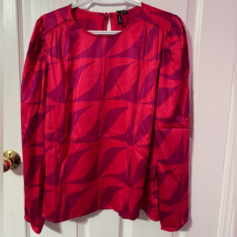 Vero Moda Fuchsia and Purple Geometric Blouse